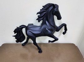 THE CAST ALUMINUM HORSE SATATUE - A DECORATIVE