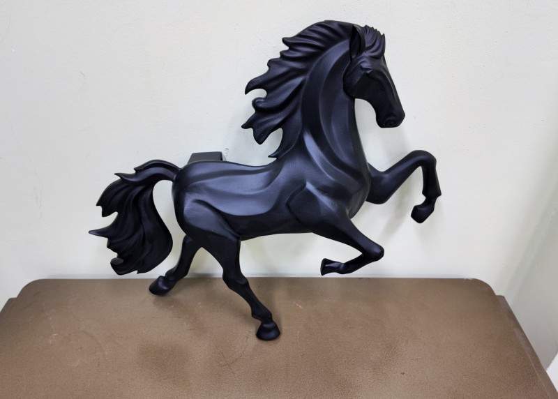 THE CAST ALUMINUM HORSE...